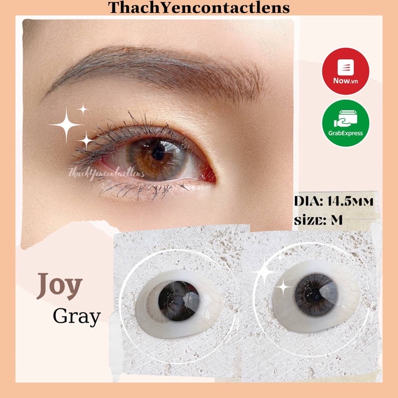 Kính áp tròng Joy Gray lens cận từ 0 - 10 độ