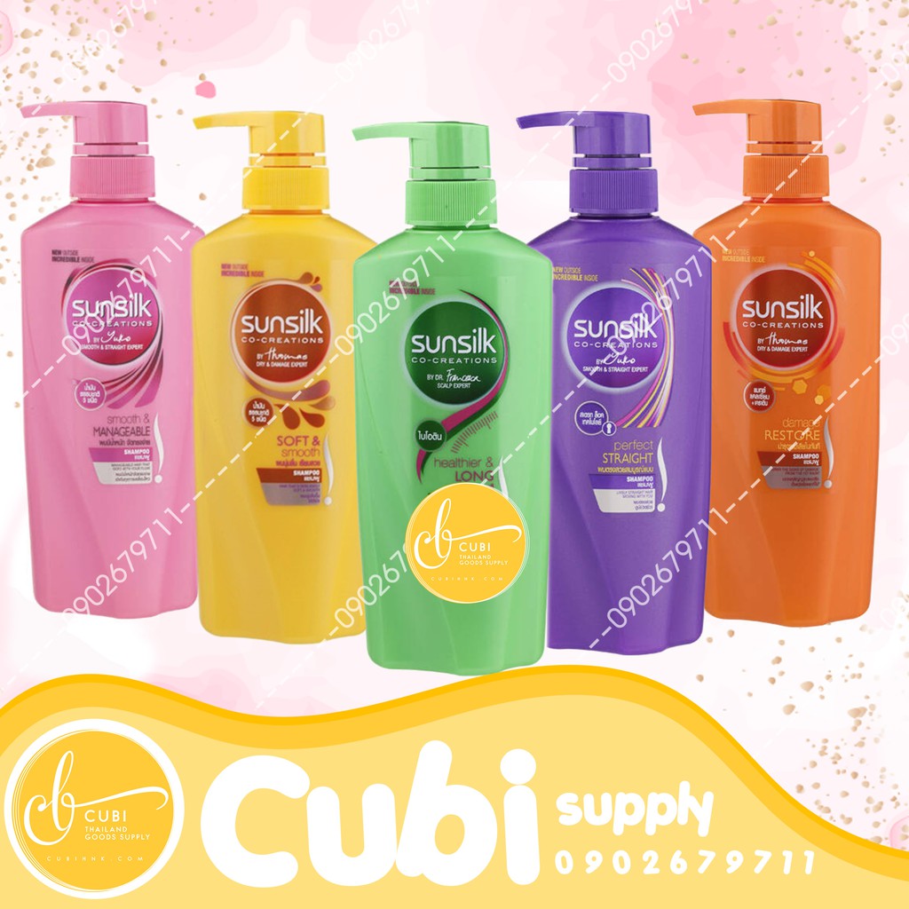 Dòng Dầu gội Dầu xả Sunsilk cocreation Thái Lan 450ml