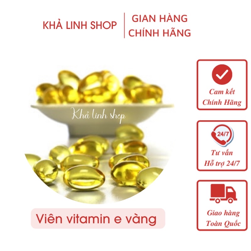 Lẻ 1 viên vitamin e dưỡng nhỏ màu vàng