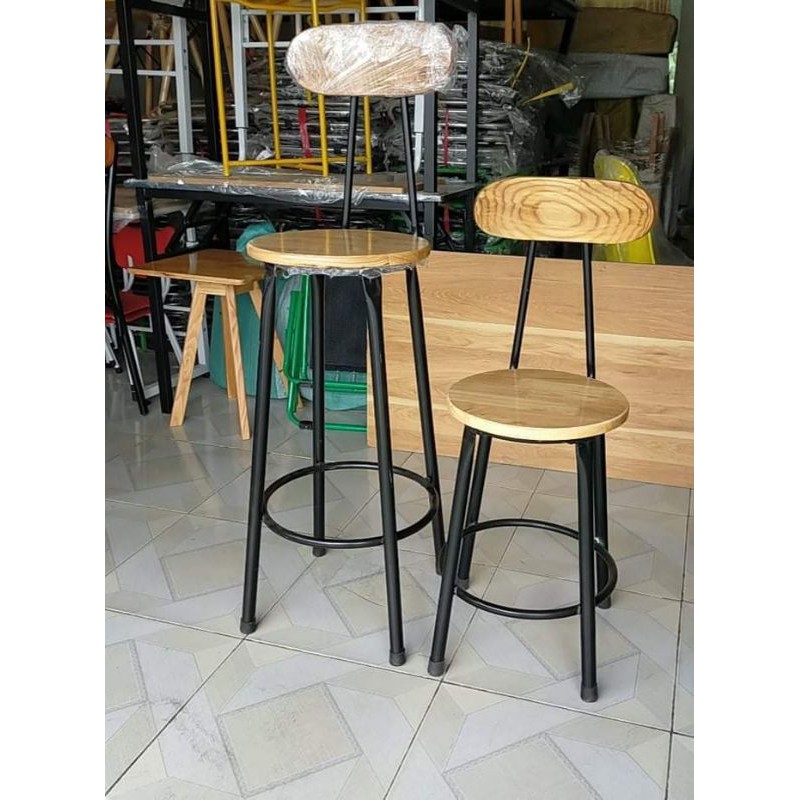 Ghế bar cà phê gỗ cao su giá rẻ - ghế cafe gỗ tự nhiên
