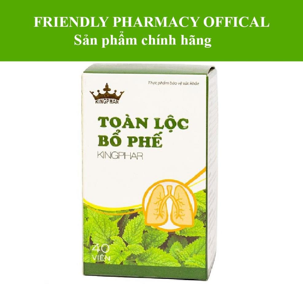 Toàn lộc bổ phế Kingphar - Giúp bổ phế, giảm ho do gió, cảm lạnh, ho lâu ngày (40 viên)