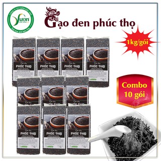 Combo 10 gói Gạo lứt Đen Phúc Thọ Vinaseed (01kg/ gói) - Gạo Dinh Dưỡng, Gạo ăn thực dưỡng