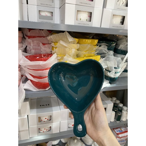 Chảo Tim Siêu Cấp dùng lò Nướng - Bát Sứ hình trái Tim _ Hàng Nhập Khẩu