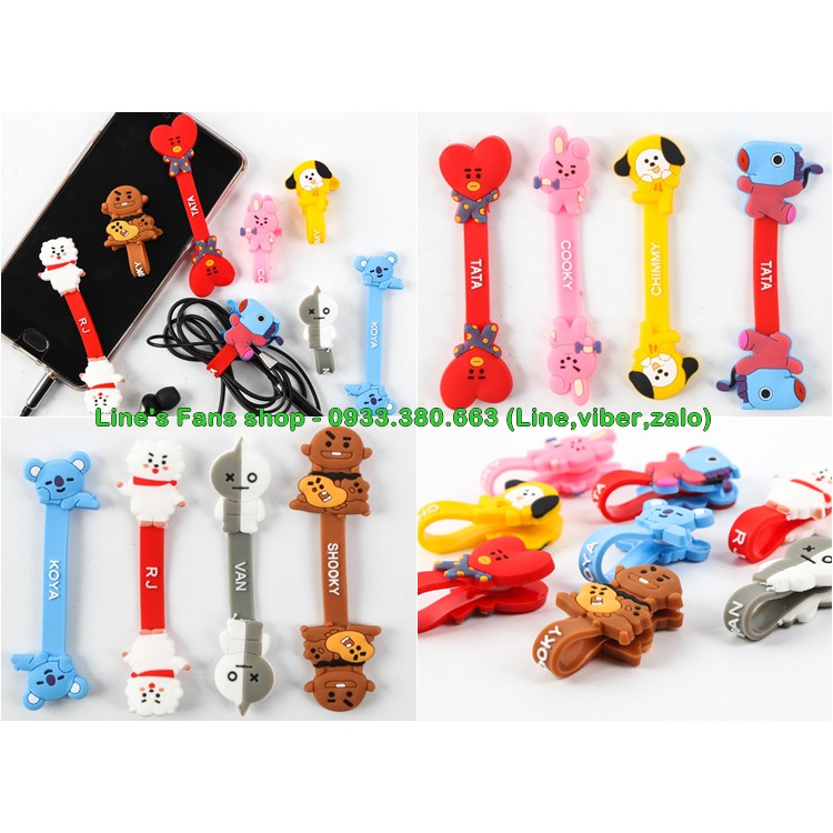 (MUA 2 TẶNG 1) Kẹp dây cáp ĐT hình BT21 BTS | BigBuy360 - bigbuy360.vn
