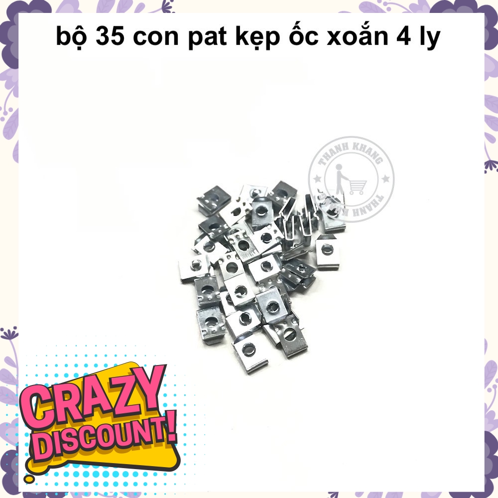 Bộ 35 con pat kẹp ốc xoắn 4ly thanh khang 022000025