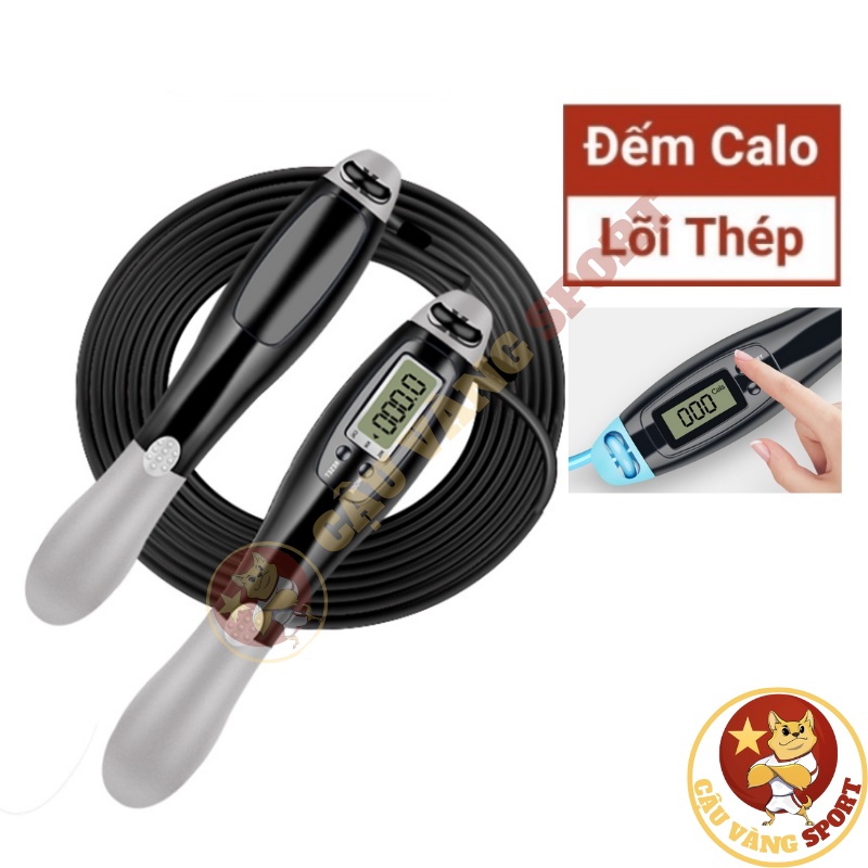 Dây nhảy giảm cân CẬU VÀNG đếm số vòng, có màn hình điện tử tính calo