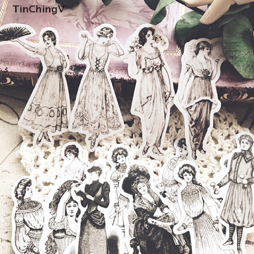 Gói 14 Miếng Dán Trang Trí Sổ Tay DIY Phong Cách Châu Âu