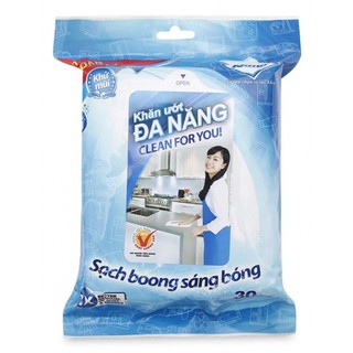 COMBO 10 GÓI KHĂN ƯỚT ĐA NĂNG NANO (25cm X 30cm)
