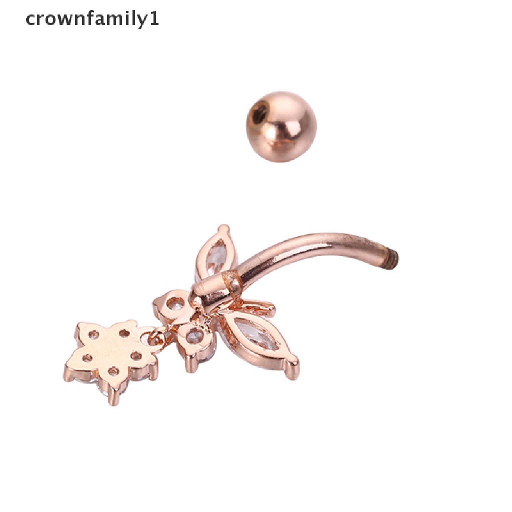 [crownfamily1] Khuyên RốN HìNh BướM ĐíNh Đá Xinh XắN