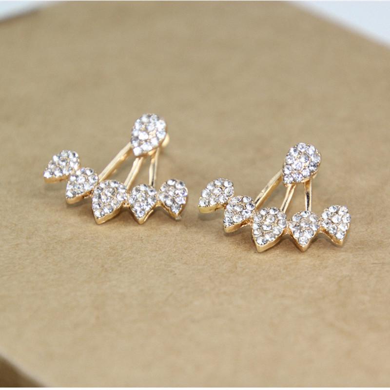 Bông Tai Dáng Dài Hình Hoa Đính Đá Pha Lê Thời Trang 2020 Cho Nữ