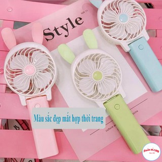 Quạt mini cầm tay tai thỏ gấp gọn thông minh br00691