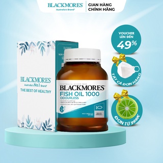 Dầu cá KHỬ MÙI tự nhiên Odourless Fish Oil Blackmores Úc 400 viên 1000mg, Viên uống giảm stress, căng thẳng