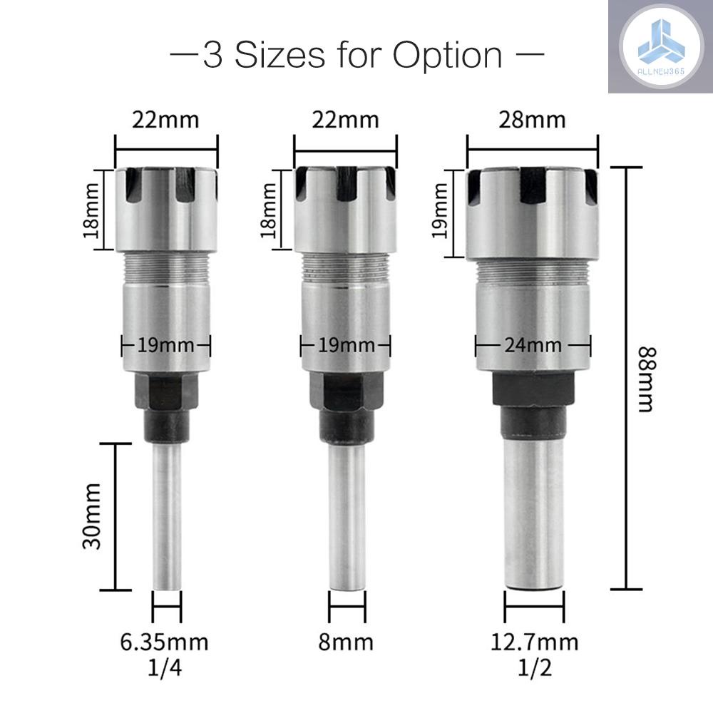 Đầu Nối Dài Mũi Khoan 1 / 2 Inch Kèm Giá Đỡ Er20-13 13mm Collet