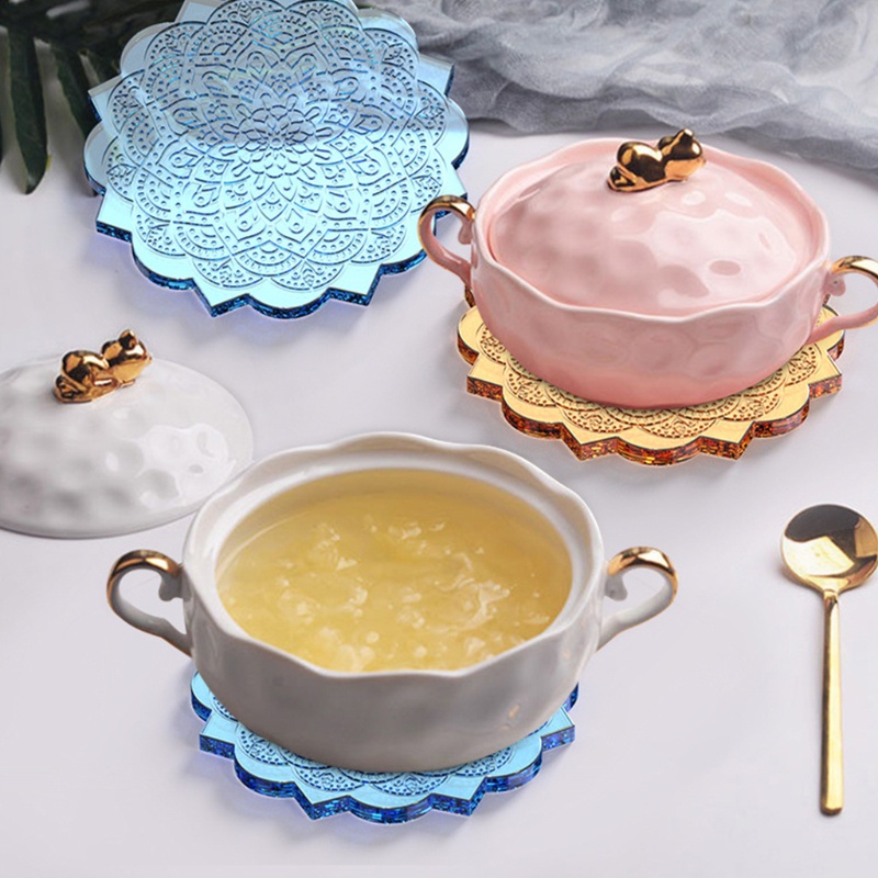 Sa Khuôn Silicon Làm Tấm Lót Bàn Ăn Họa Tiết Mandala Độc Đáo Tiện Dụng