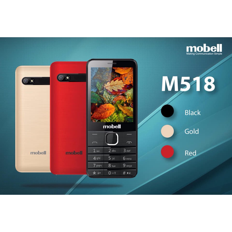 Điện Thoại Mobell M518 Màn hình 2.8inch tự động ghi âm cuộc gọi Bảo hành 12 tháng - Hàng chính hãng