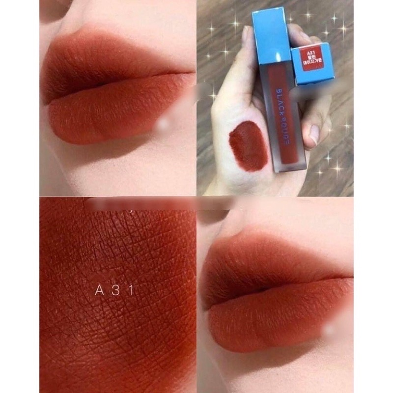 Son kem lì Black Rouge Air Fit velvet tint mịn môi hiệu ứng tự nhiên chính hãng có ảnh thật