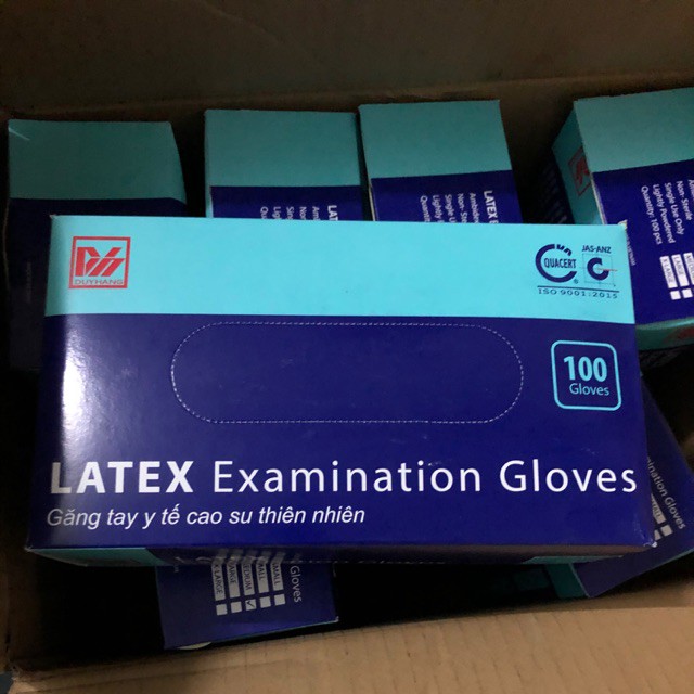 Găng tay y tế Latex có bột Duy Hàng hộp 100 cái