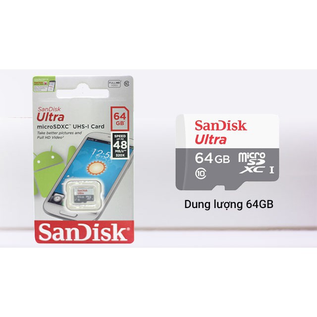 THẺ NHỚ MICRO SD SANDISK 16GB 32GB 64GB - HÀNG CHÍNH HÃNG - BẢO HÀNH 5 NĂM - HÀNG CHÍNH HÃNG