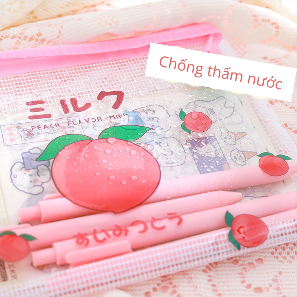 Túi khóa kéo đựng tài liệu đồ dùng đa năng họa tiết đáng yêu size A4