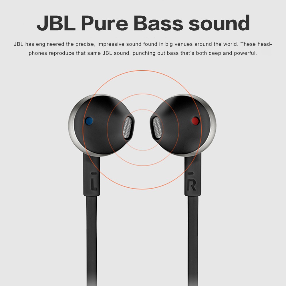 Tai nghe nhét tai Jbl T205 kèm Micro jack 3.5mm âm thanh sống động cho IPHONE ANDROID chất lượng cao
