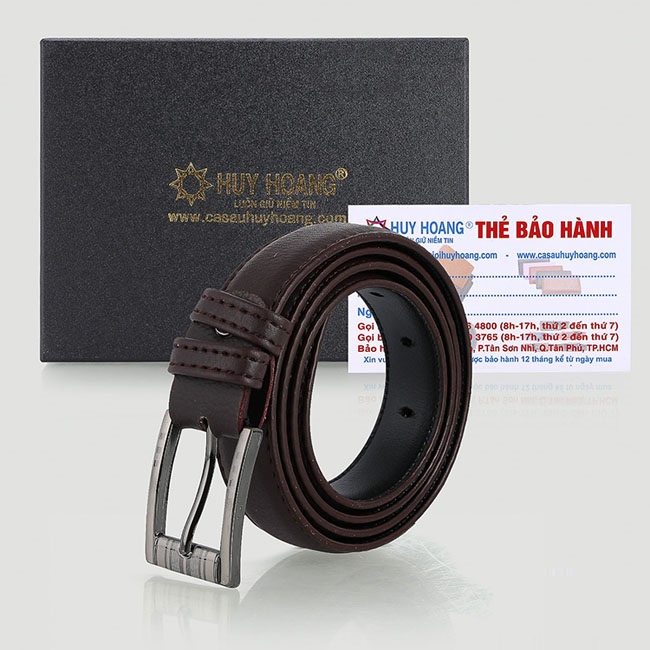 Dây thắt lưng nữ Huy Hoàng 2,5P may viền màu bò, đen, nâu HP5004-05-06