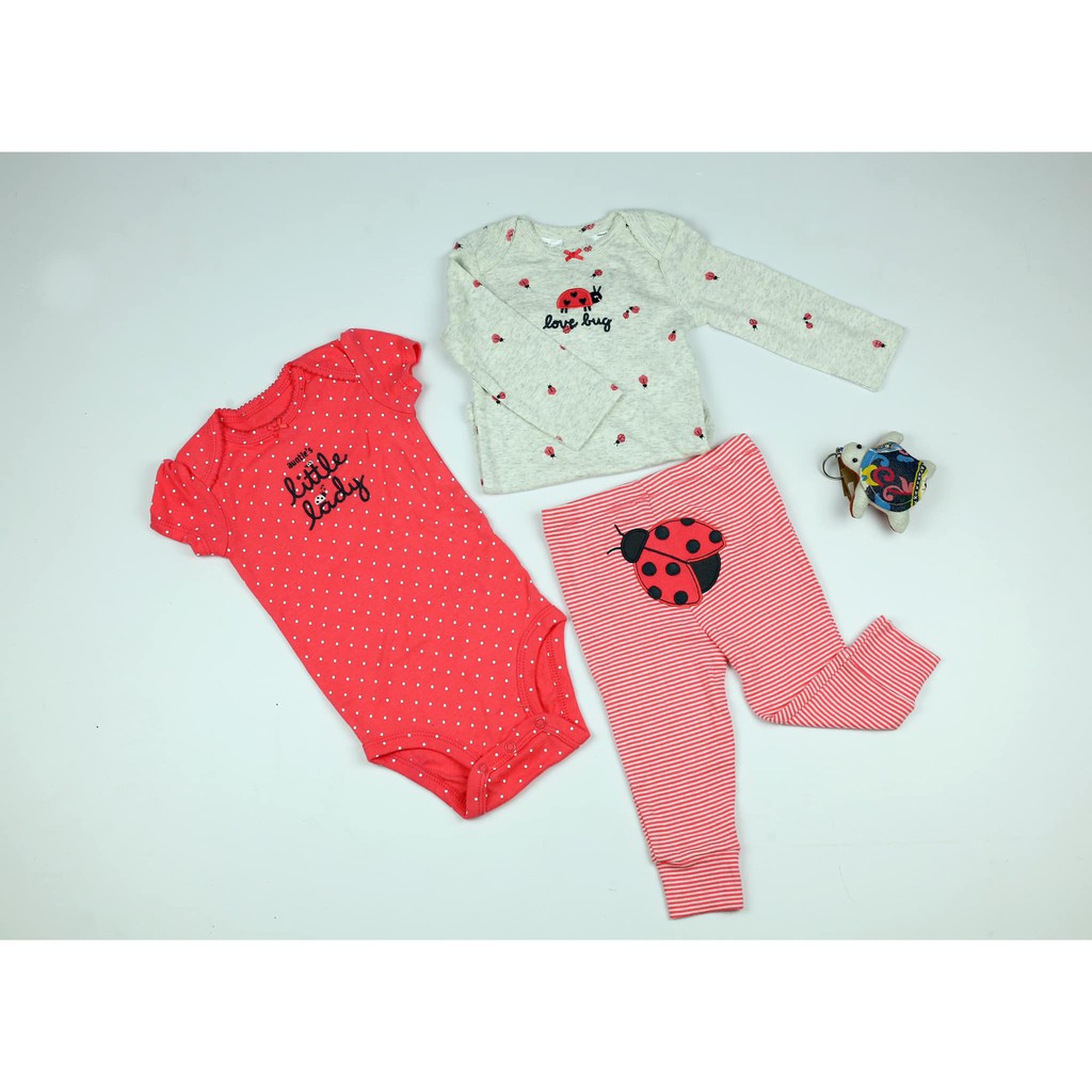 Bodysuit cho bé ngắn tay mầu cam chất liệu cotton từ 0-24 tháng ❤18518310B