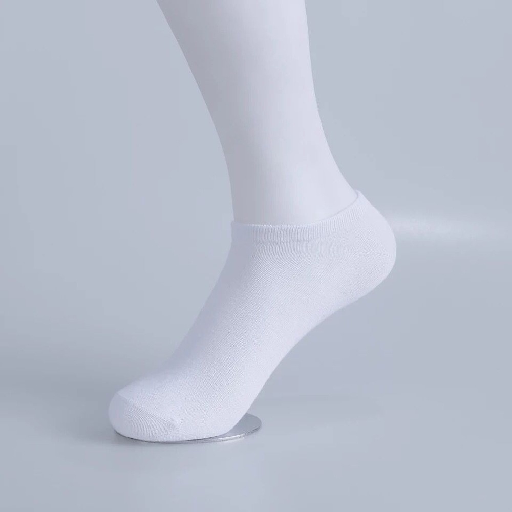 [Hộp 10đôi] Tất Trơn Cổ Thấp Nam Nữ 3 Màu Chất Liệu Cotton