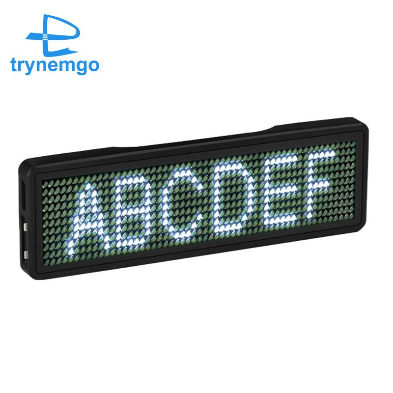 Bluetooth LED Name Badge Rechargeable Light Sign Display LED,Type 2