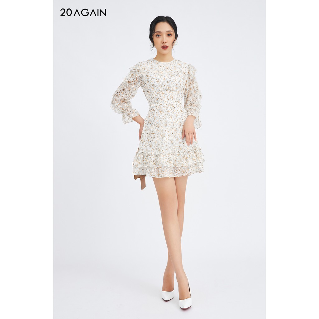 Đầm xòe dài tay gấu 2 tầng bèo - 20 Again - DEC0054 | BigBuy360 - bigbuy360.vn