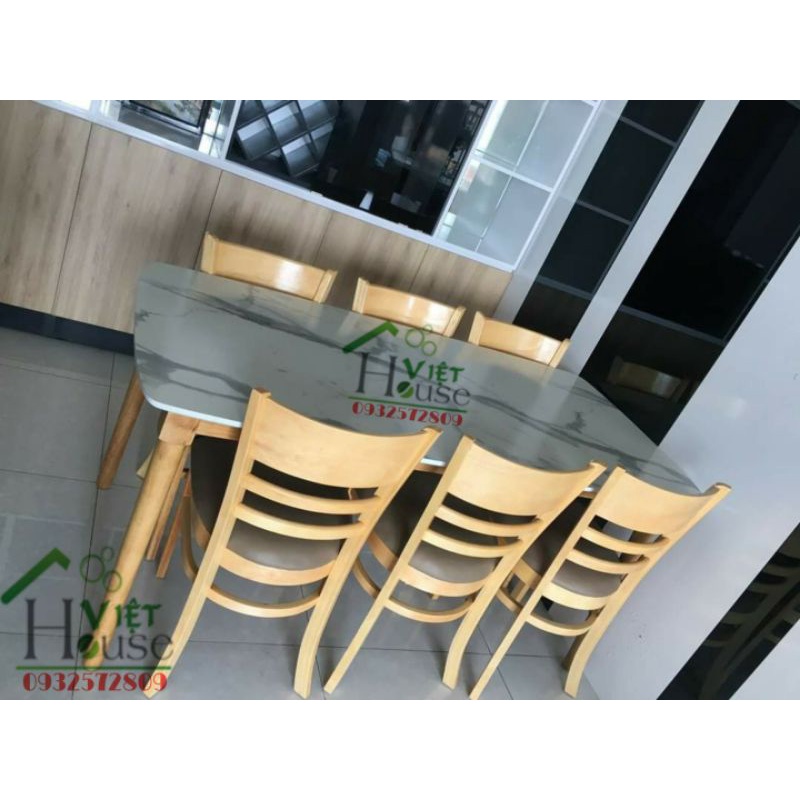 Bàn ăn Cabin giả đá 6 ghế giá rẻ