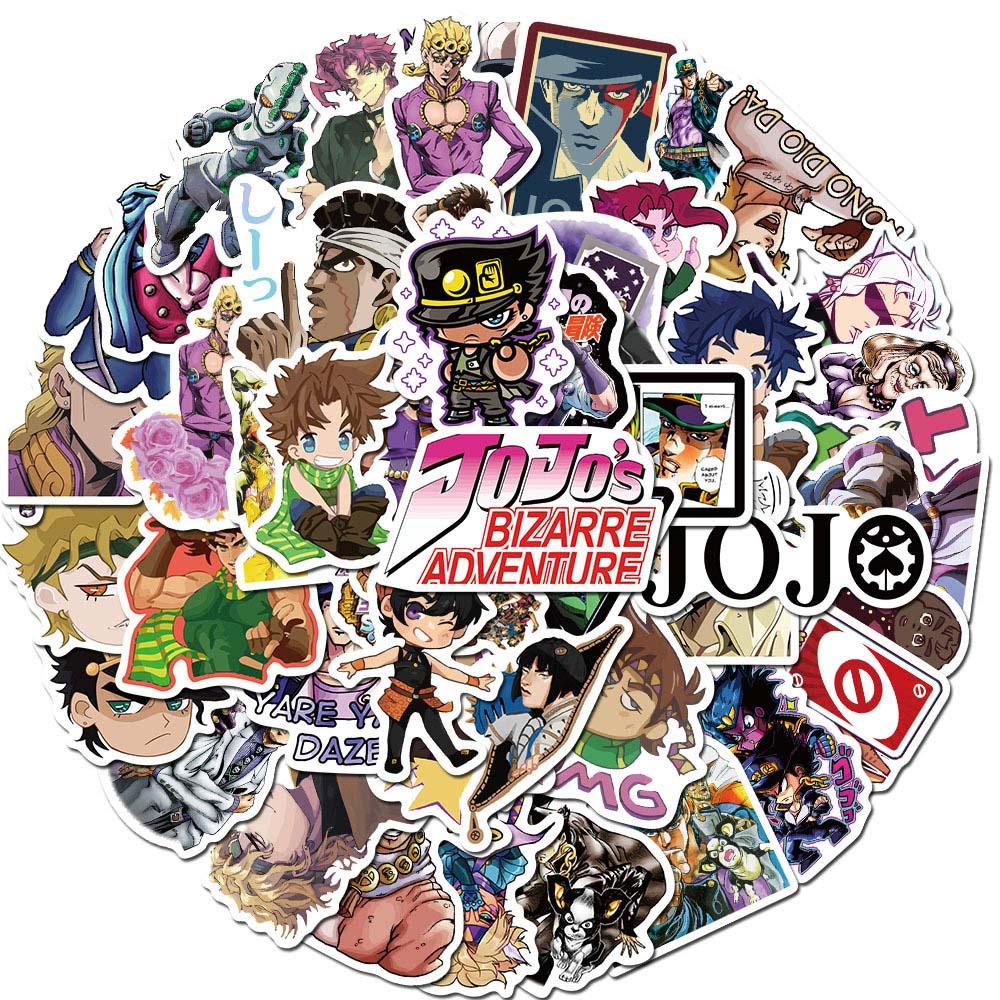 Nhãn Dán PVC Hình Hoạt Hình JoJo Bizarre Adventure Trang Trí Vali Laptop Hành Lý