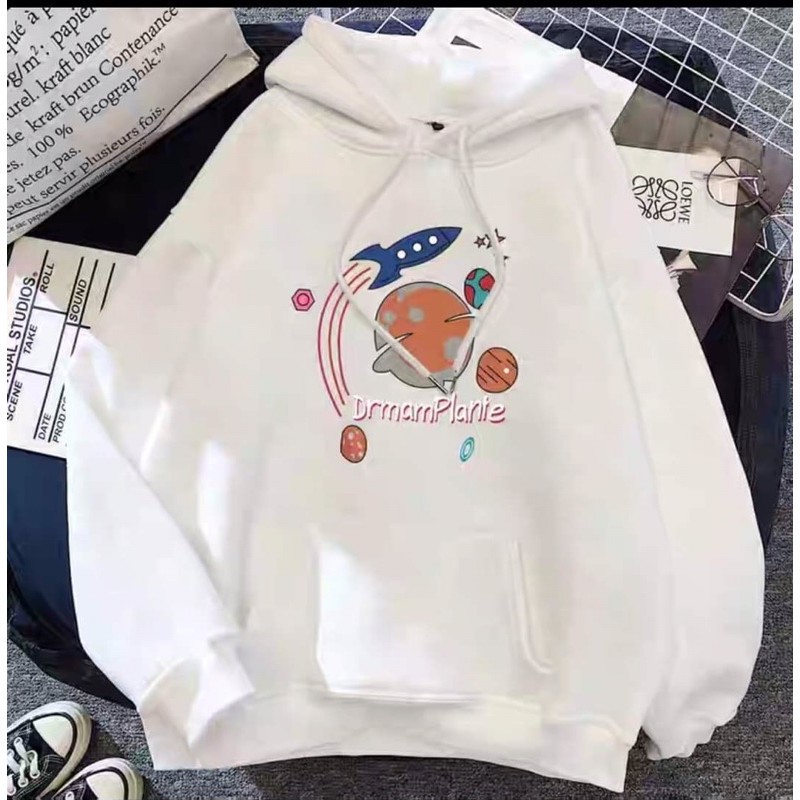 áo hoodie nỉ bông vũ trụ tên lửa, áo hodie trở về hàng tinh
