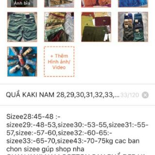 Quần short kaki nam