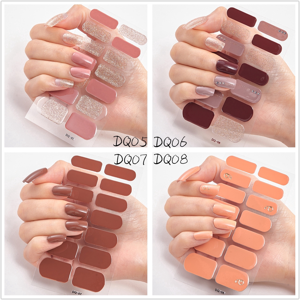 Bộ 14 Miếng Dán 3d Trang Trí Móng Tay Dq01-20