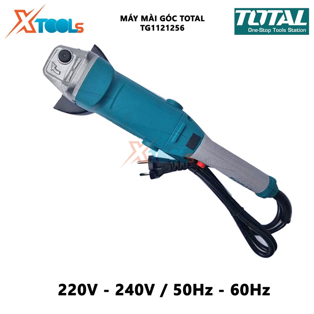 Máy mài góc cầm tay TOTAL TG1121256 máy cắt sắt/gỗ/đá đa năng công suất lớn 1010W -125 MM hiệu xuất cao [XTOOLs]