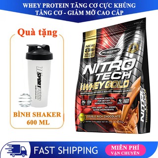 Sữa tăng cơ Nitro Tech 100% Whey Gold của Muscle Tech hương socola 109 lần dùng - chính hãng
