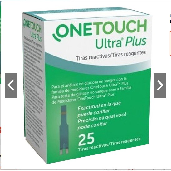 Que Thử Đường Huyết One Touch Ultra Plus Hộp 25 Que