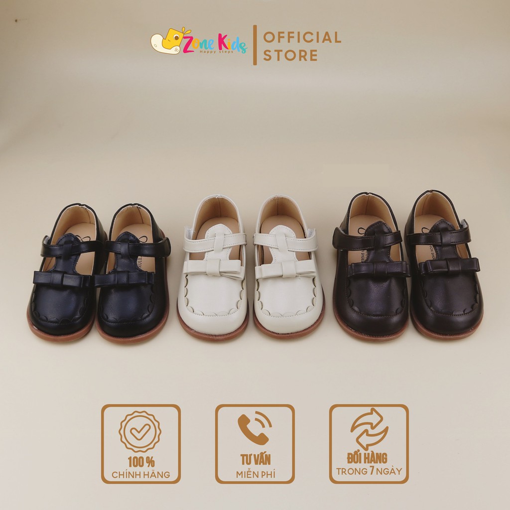 Giày búp bê phối nơ bản dẹt cho bé gái Zonekids - A84