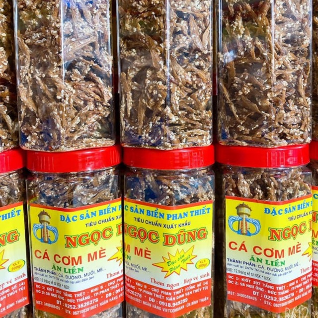 Cá Cơm Mè ( ăn liền ) là món ăn yêu thích của Shop Đặc Sản Biển Phan Thiết NGỌC DŨNG; Hộp 200 gram. HSD 12 tháng