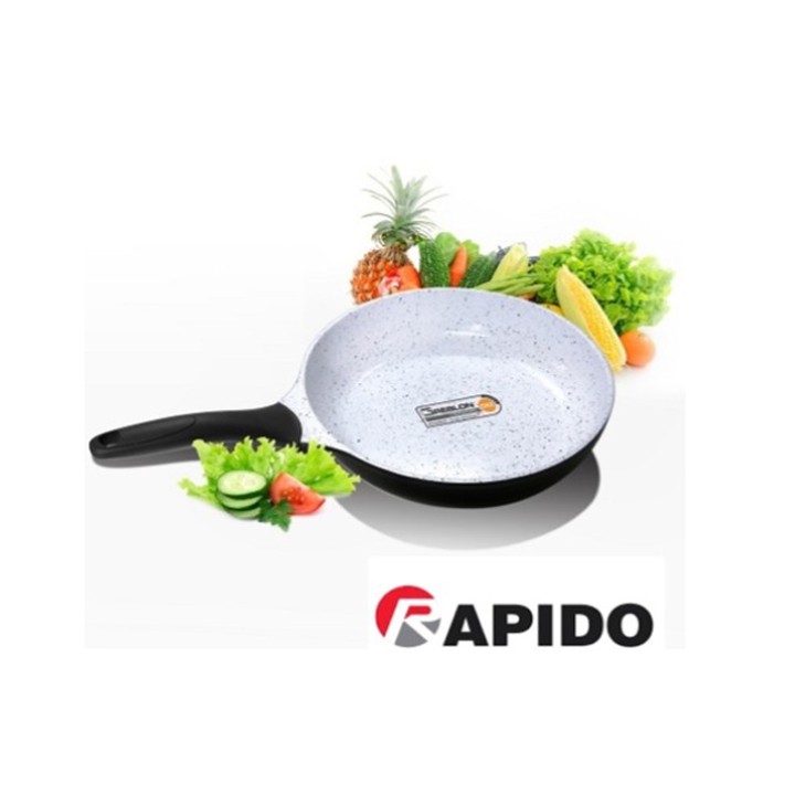 Chảo chống dính bếp từ size 24cm RAPIDO, đúc nguyên khối, phủ men gốm Đức