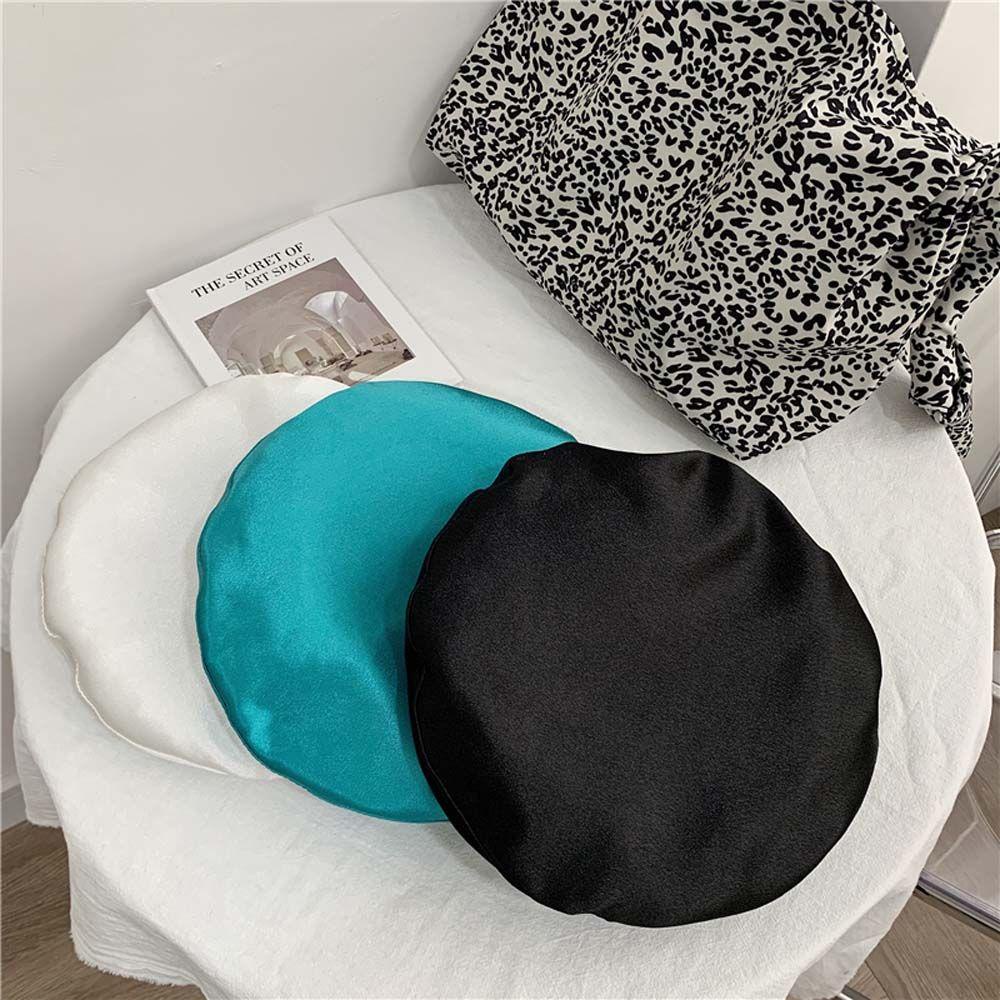 TWINKLE Mũ Beret Vải Satin Phong Cách Anh Quốc Thời Trang Thu Đông Cho Nữ