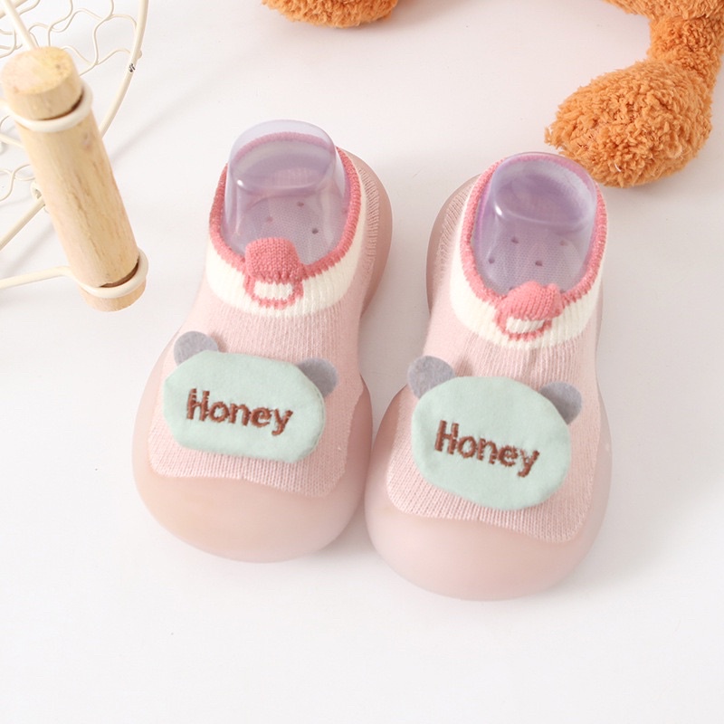 Giày Bún Cho Bé Hình Gấu Bunny Honey Siêu Mềm Đáng iu