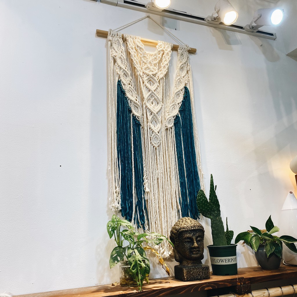 Rèm Macrame treo tường phối màu 09