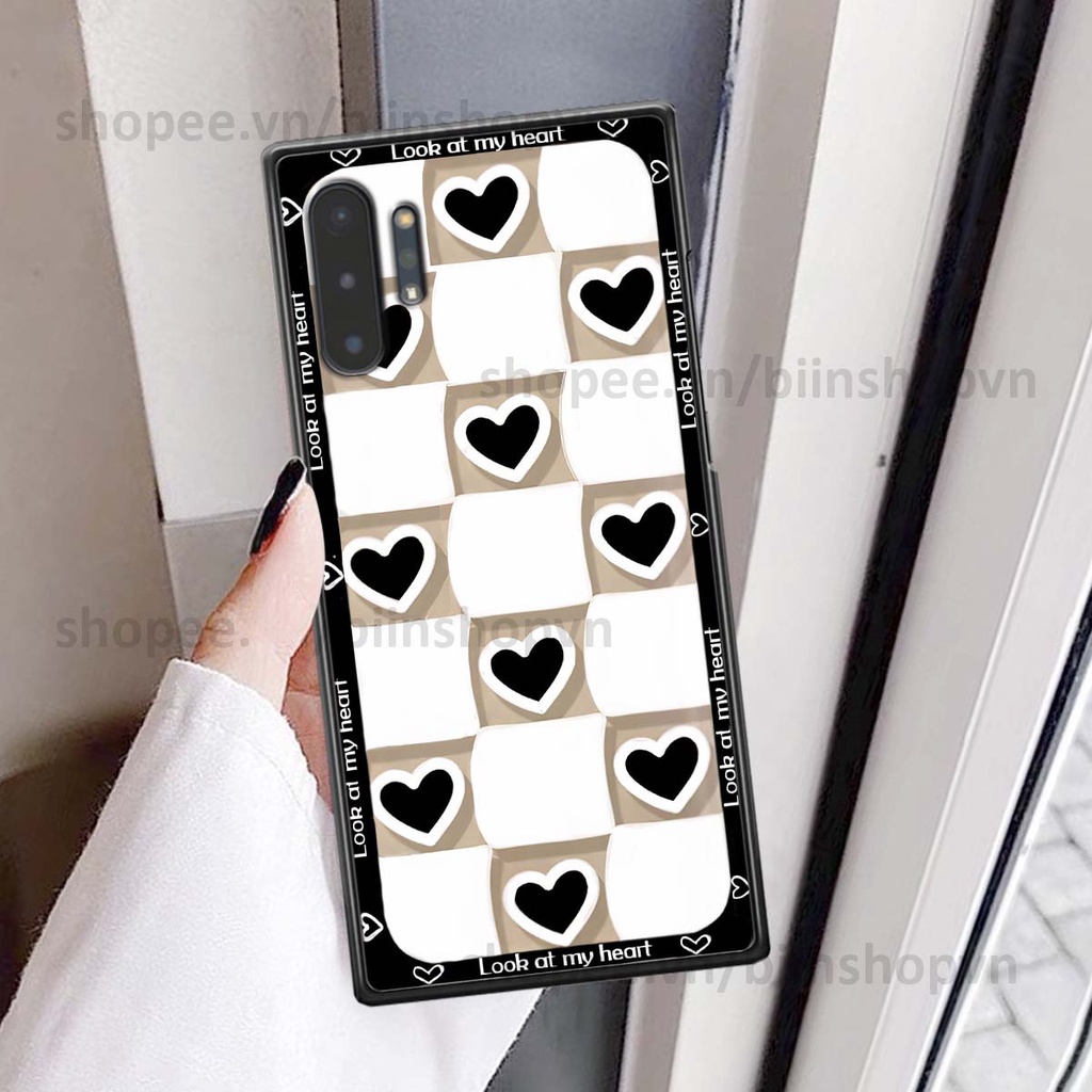 Ốp Samsung Note 10 / Note 10 Plus / Note 10+ caro trái tim nhiều màu sắc, đầy cá tính, khẳng định phong cách