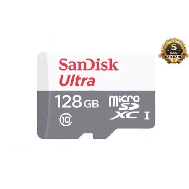 [Mã SKAMELW54 giảm 10% đơn 250K] Thẻ nhớ MicroSD 128GB Sandisk Utral class10 80mb/s - Tốc độ siêu cao