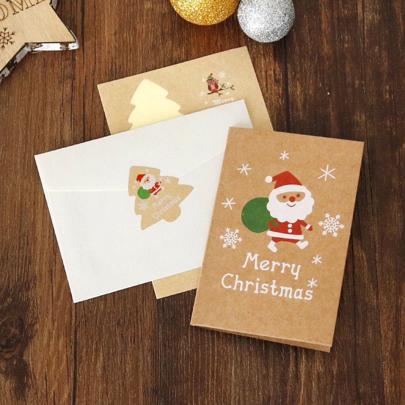 THIỆP VÀ STICKER GIẤY KRAFT VINTAGE CHỦ ĐỀ NOEL, GIÁNG SINH