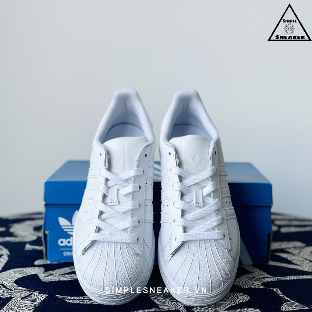 Giày Superstar Chính Hãng FREESHIP Adidas Super Star Trắng All White Chuẩn Auth- Giày Thể Thao Adidas - Simple Sneaker