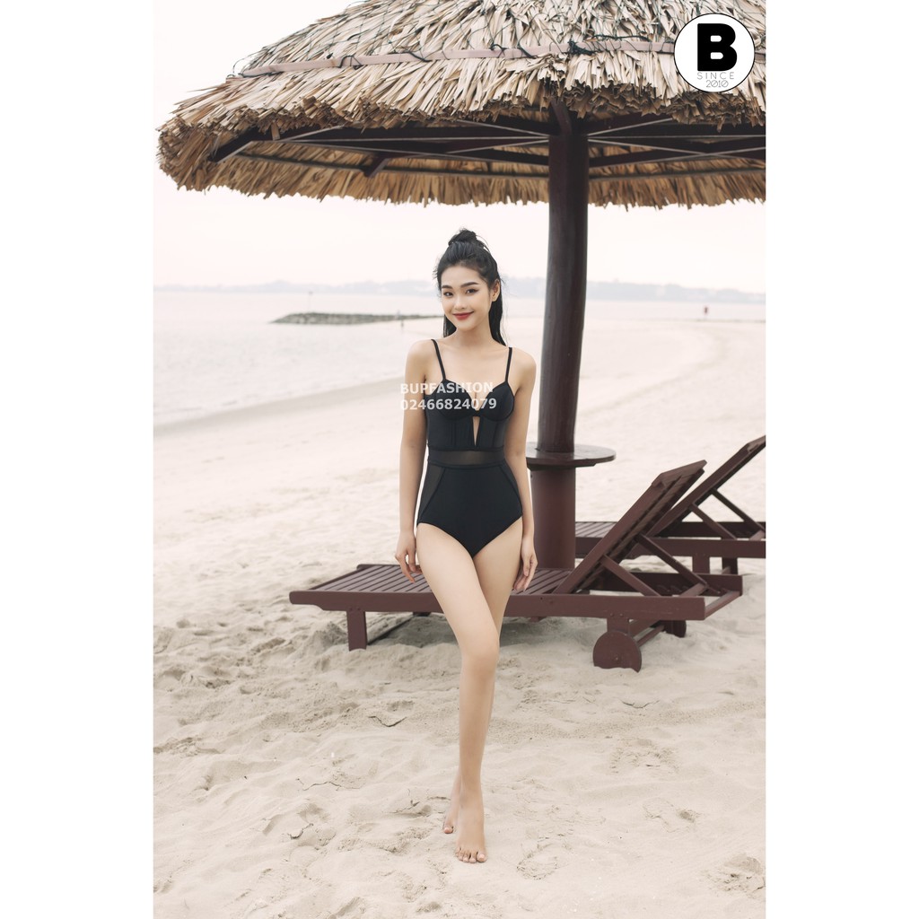 1P054-1 SÉT BIKINI 1 MẢNH MÀU ĐEN | BigBuy360 - bigbuy360.vn