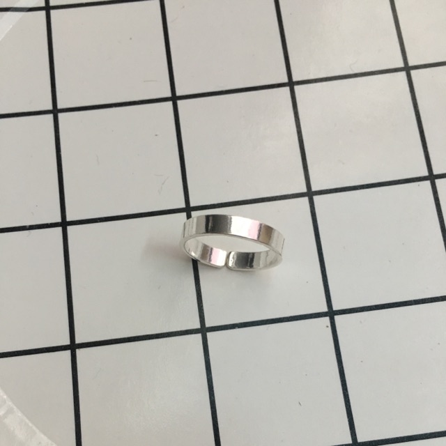 Nhẫn bạc Tlee, nhẫn trơn basic bản 3mm- Tleesilver