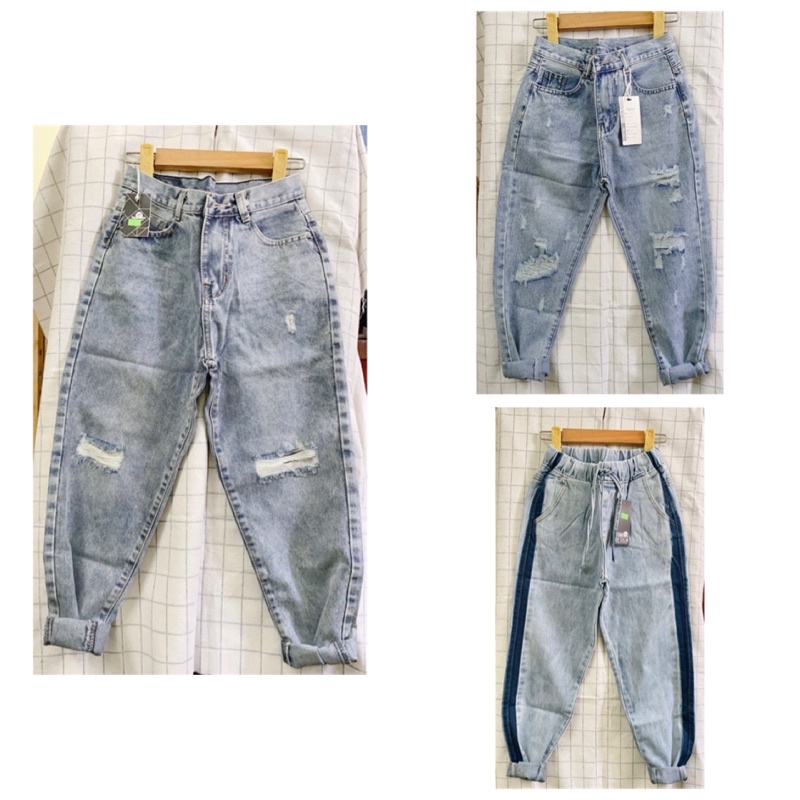 Quần baggy jean nữ ống rộng, quần jean nữ đẹp xả kho lẻ size